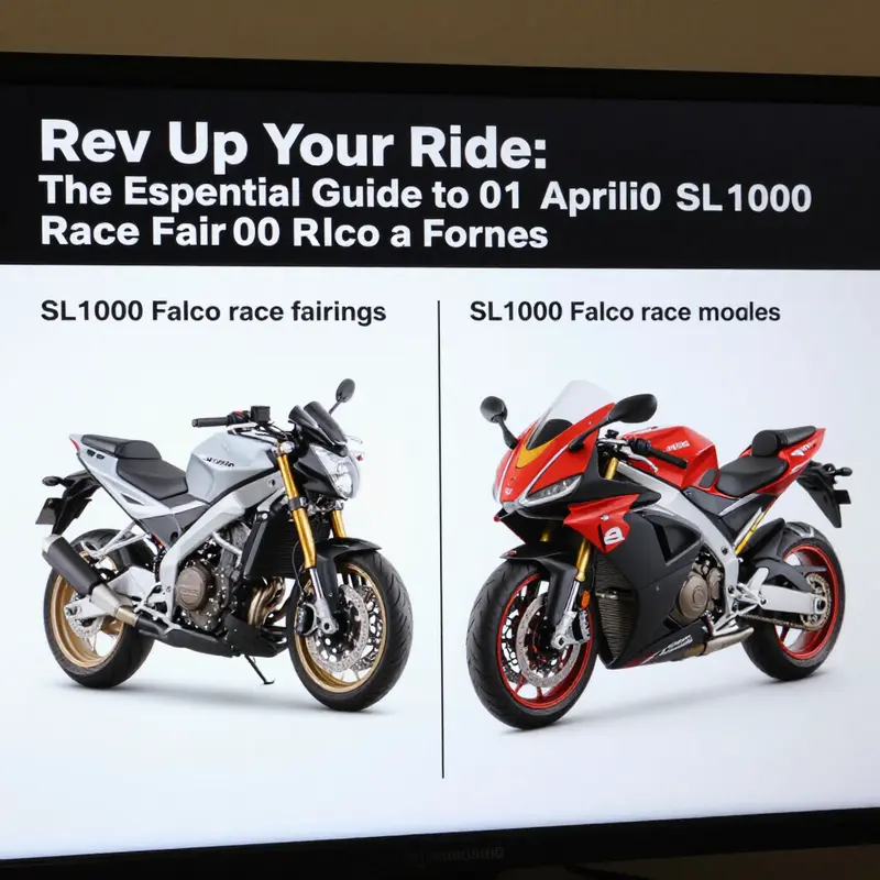 Diverse selection of race fairings available for the 01 Aprilia Motorcycle SL1000 Falco.