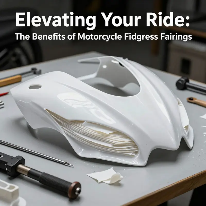 A close-up view of the fiberglass layering process used in motorcycle fairings.