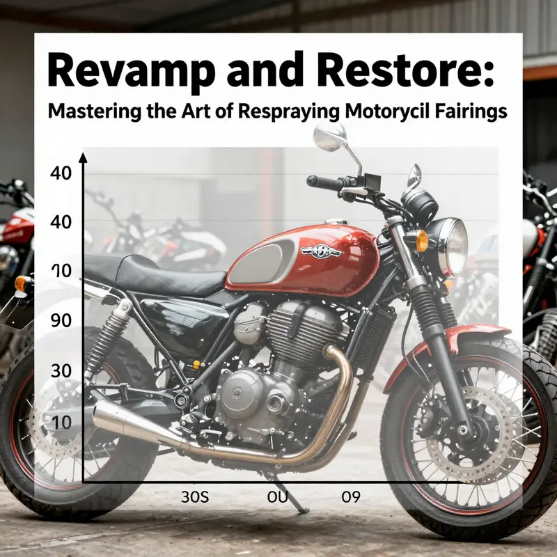 Preparation steps for respraying motorcycle fairings, including cleaning and sanding.