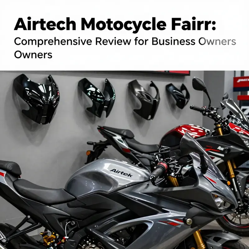 An overview shot featuring multiple Airtech motorcycle fairings on a stylish bike, highlighting their aesthetic appeal.