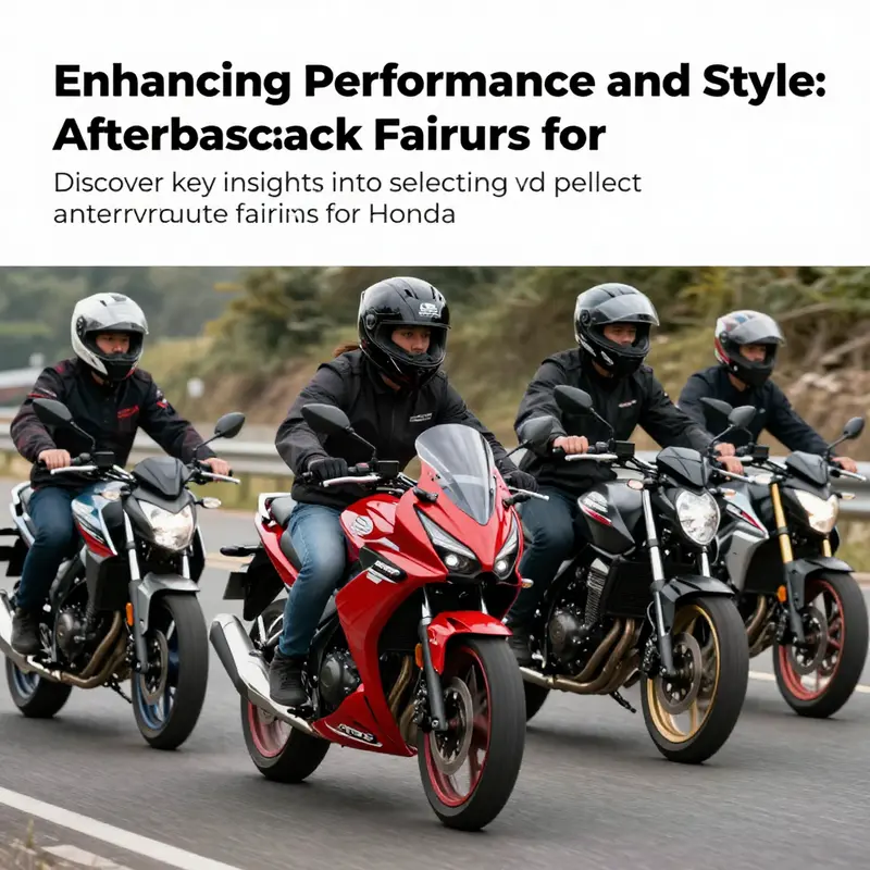 Dynamic scene of multiple Honda motorcycles with aftermarket fairings, emphasizing performance, style, and customization options.