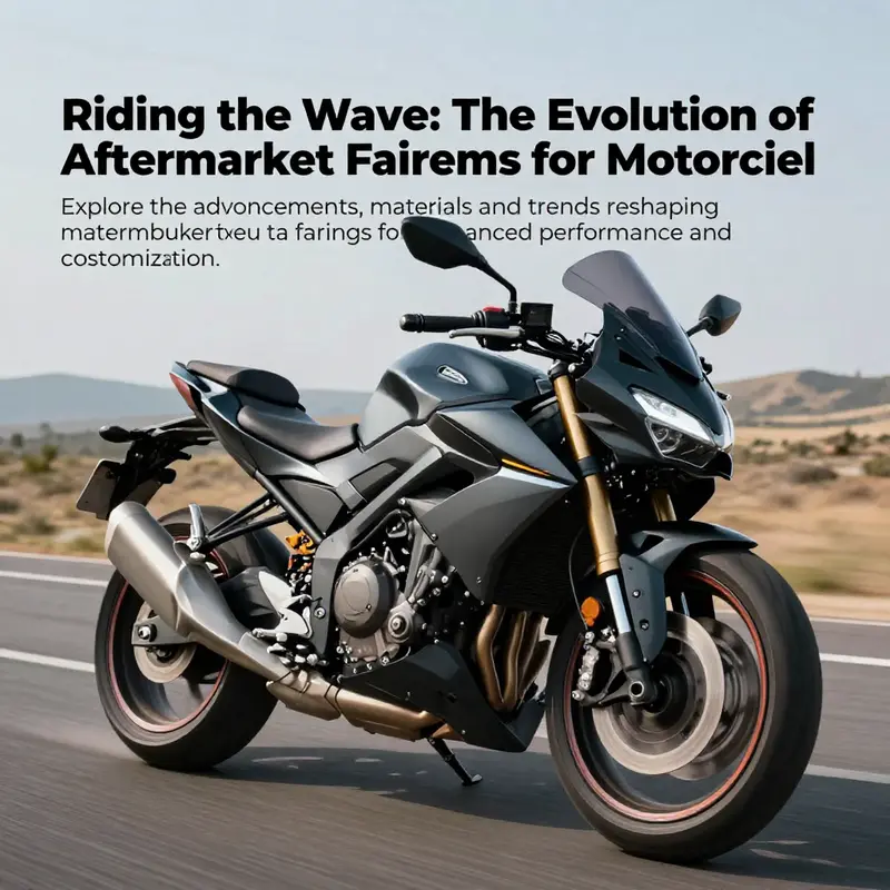 A motorcycle with modern aftermarket fairings, racing through an open landscape embodying performance and adventure.