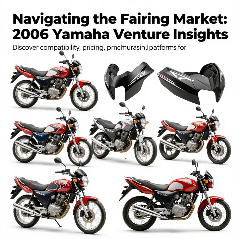 A montage showcasing the 2006 Yamaha Venture motorcycle with different fairings.