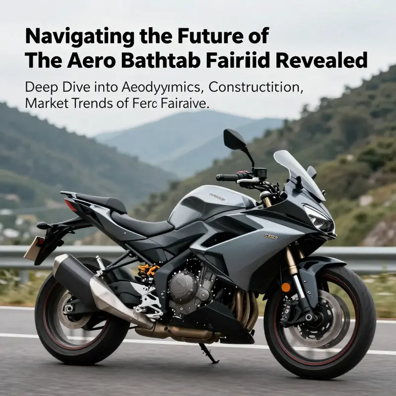 Sleek motorcycle featuring an aero bathtub fairing navigating a picturesque mountain landscape.