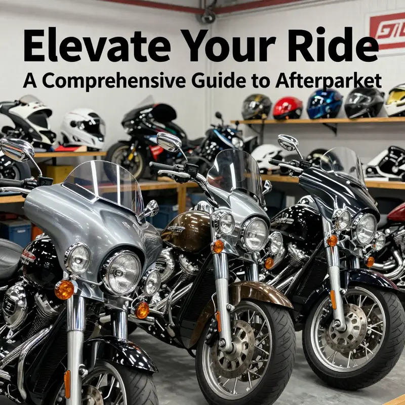 Different types of aftermarket cruiser motorcycle fairings demonstrating their design and functionality.