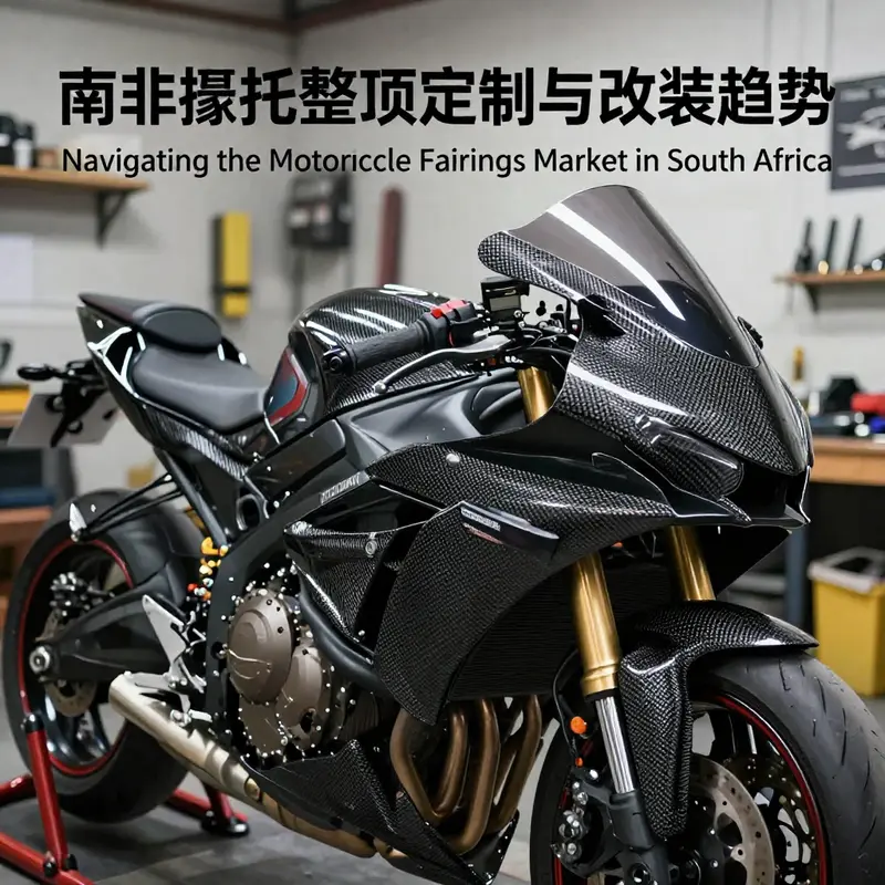 A motorcycle showroom in South Africa filled with various imported fairings, reflecting the market dynamics.