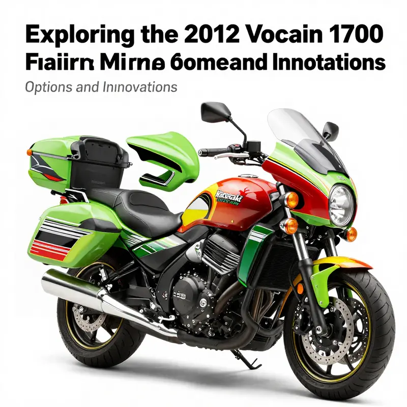 A variety of fairing options for the 2012 Kawasaki Vulcan 1700, demonstrating style and practicality.