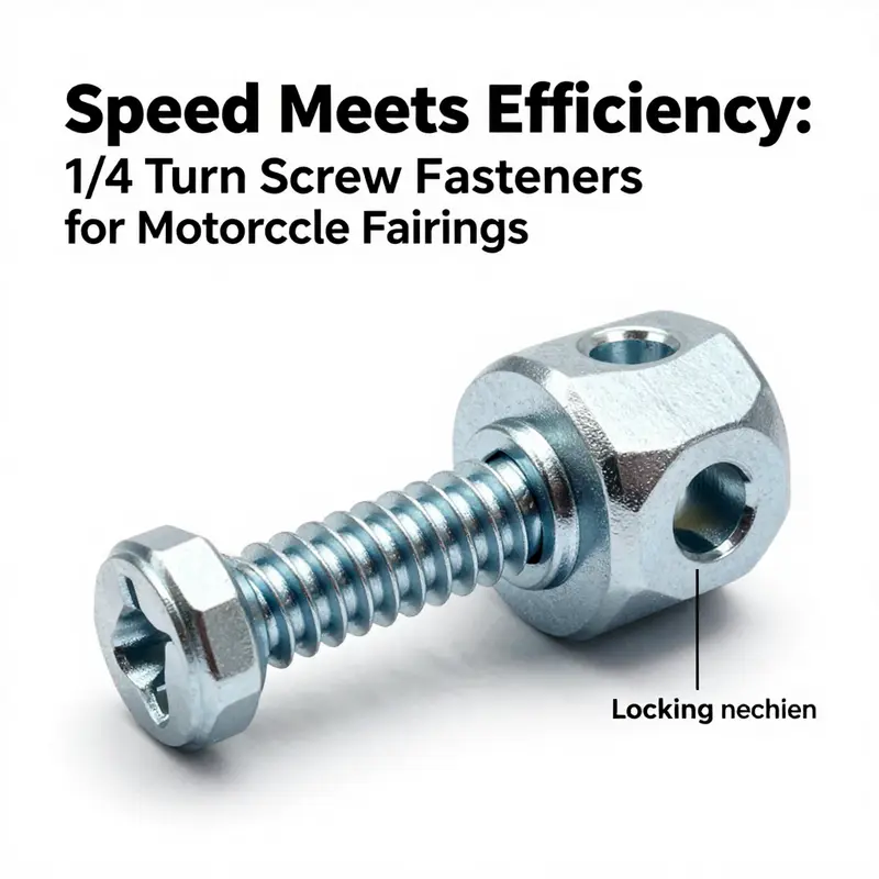 An array of 1/4 turn screw fasteners designed for efficient motorcycle fairing attachment.