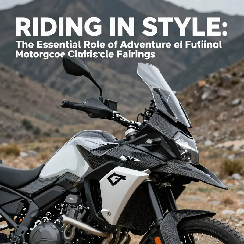 Adventure motorcycle providing superior protection with its aerodynamic fairing in adverse weather conditions.