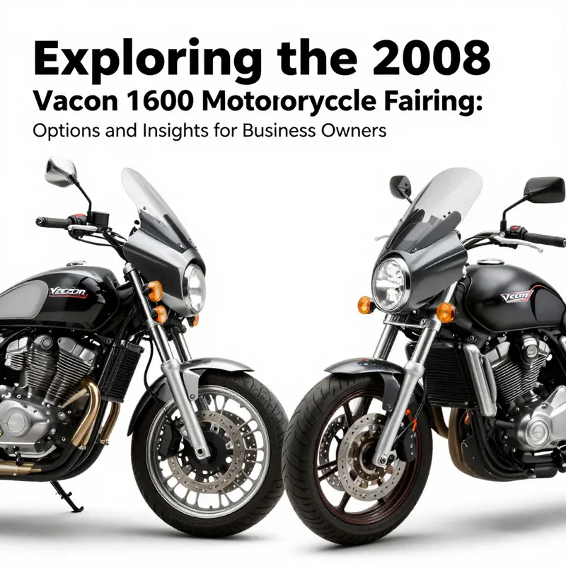 Illustration of various fairing types on a 2008 Vulcan 1600 showcasing distinctive designs.