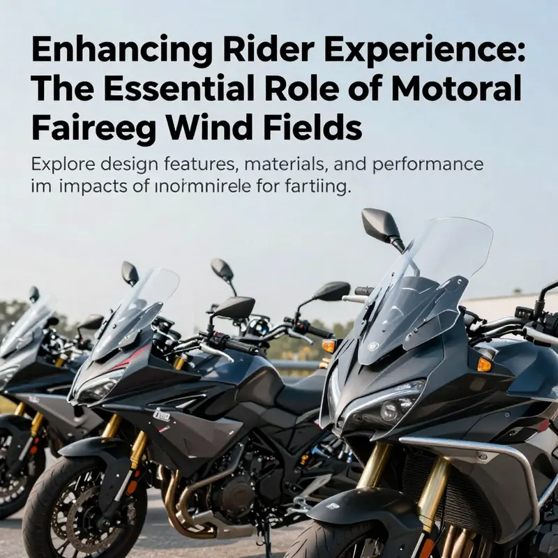 Multiple motorcycles showcasing various windshield designs for improved rider safety and aerodynamics.