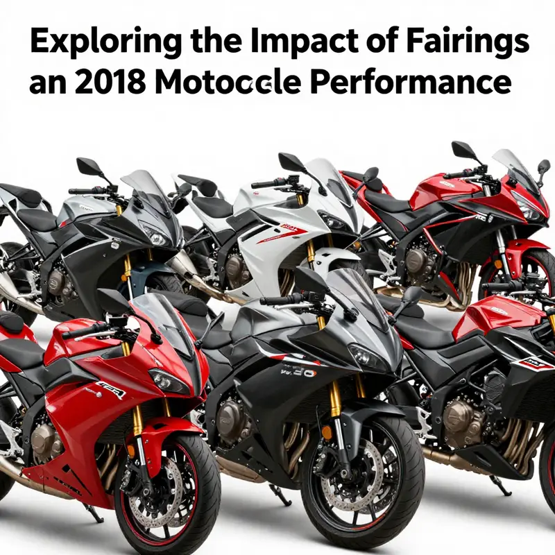A diverse lineup of 2018 motorcycles with various fairing designs, showcasing their performance and aesthetic appeal.