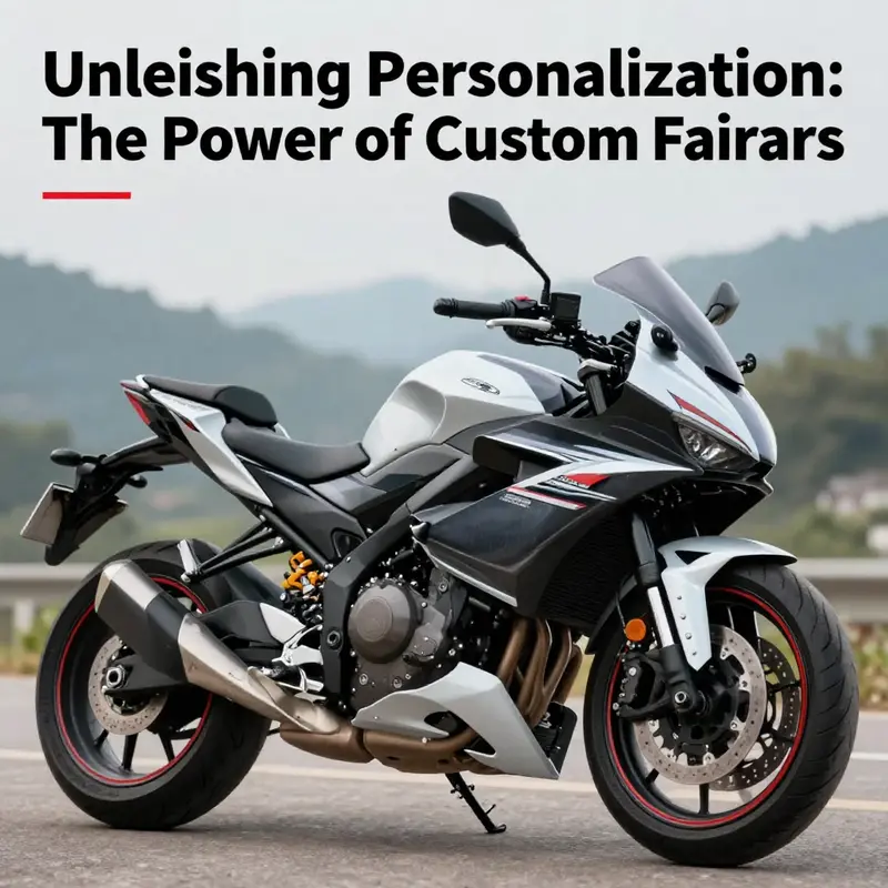 Image of a motorcycle featuring custom fairings, illustrating an enhanced visual and aerodynamic appeal.