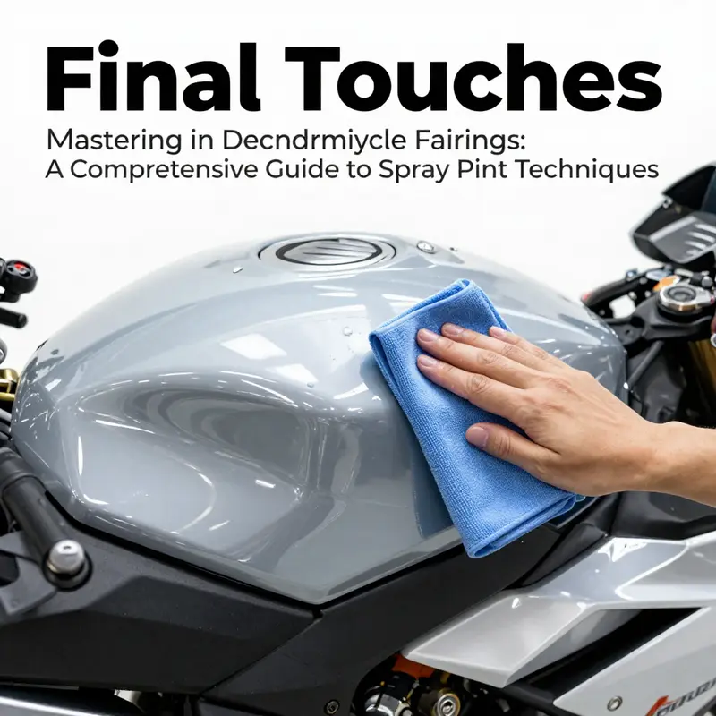 Workspace preparation for painting motorcycle fairings, ensuring the surface is ready for a smooth paint application.