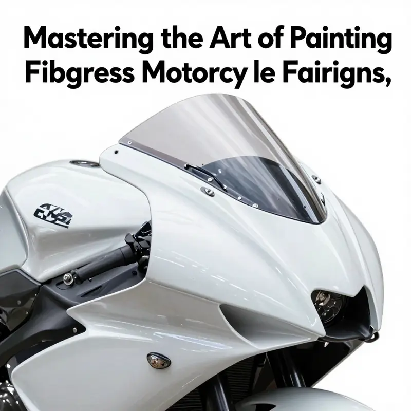 Preparation of fiberglass motorcycle fairing, including cleaning and sanding.