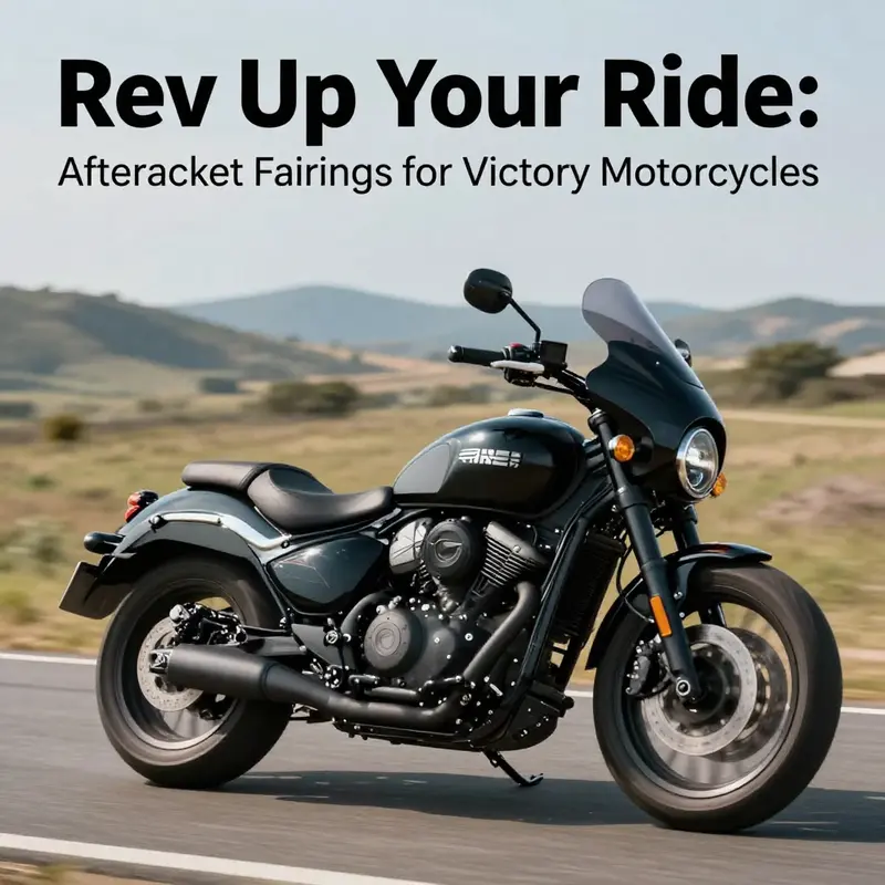A variety of aftermarket fairings illustrating the customization potential for Victory motorcycles.