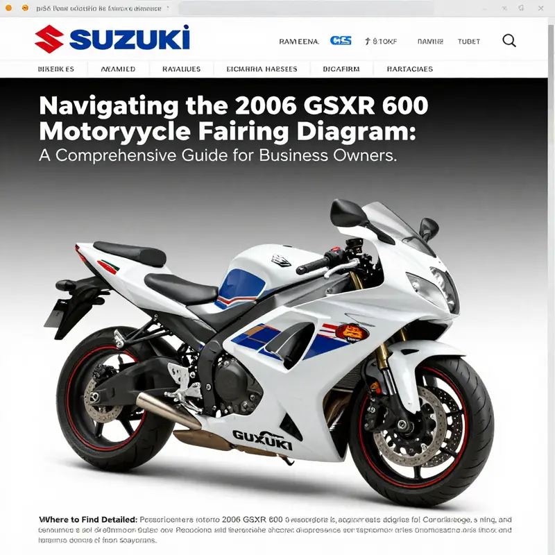 Structural components of the 2006 GSXR 600 motorcycle fairing system.