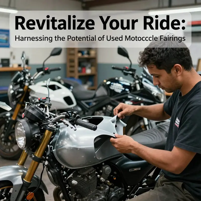 A vibrant selection of used motorcycle fairings available in an online marketplace.