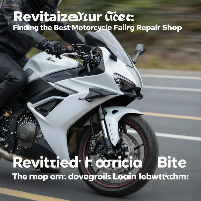 A motorcycle repair shop where skilled mechanics address fairing repairs.