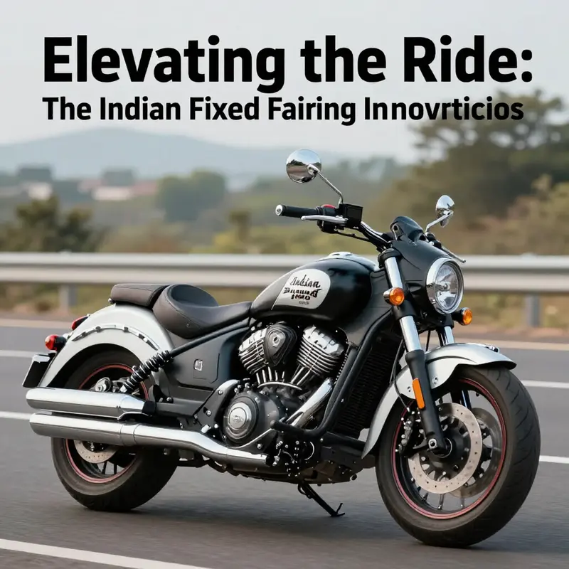 Indian motorcycle with fixed fairing, exemplifying modern design fused with classic elegance.