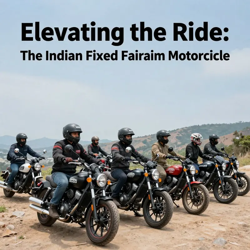 Indian motorcycle with fixed fairing, exemplifying modern design fused with classic elegance.