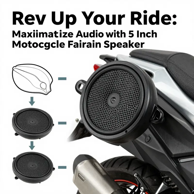The stylish design of a 5 inch motorcycle fairing speaker enhances both performance and aesthetics.