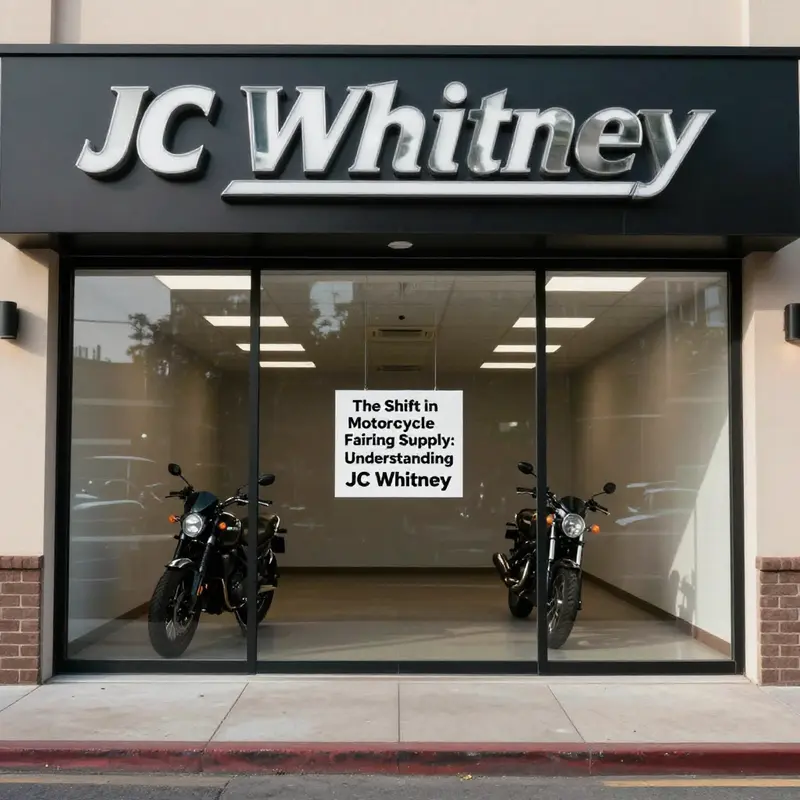 JC Whitney storefront signaling a shift away from motorcycle parts.