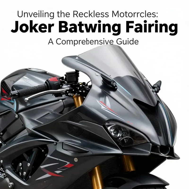 The Reckless Motorcycles Joker Batwing Fairing highlighted for its striking design and features.