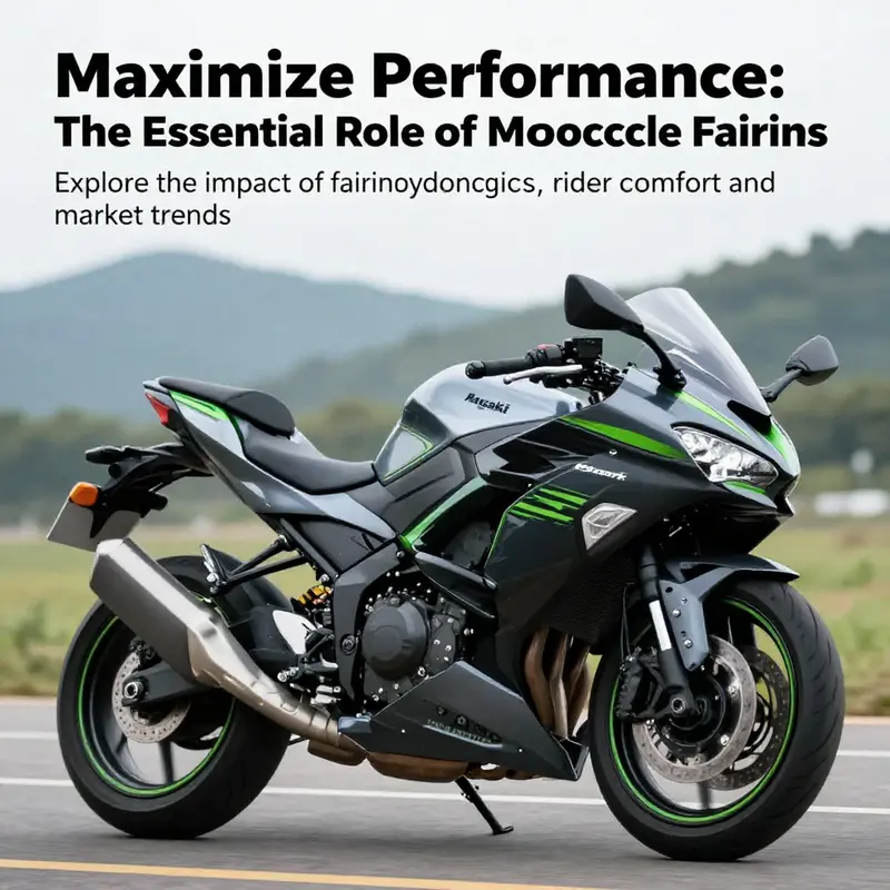 Kawasaki motorcycle with dynamic fairings, depicting speed and elegance against a picturesque background.