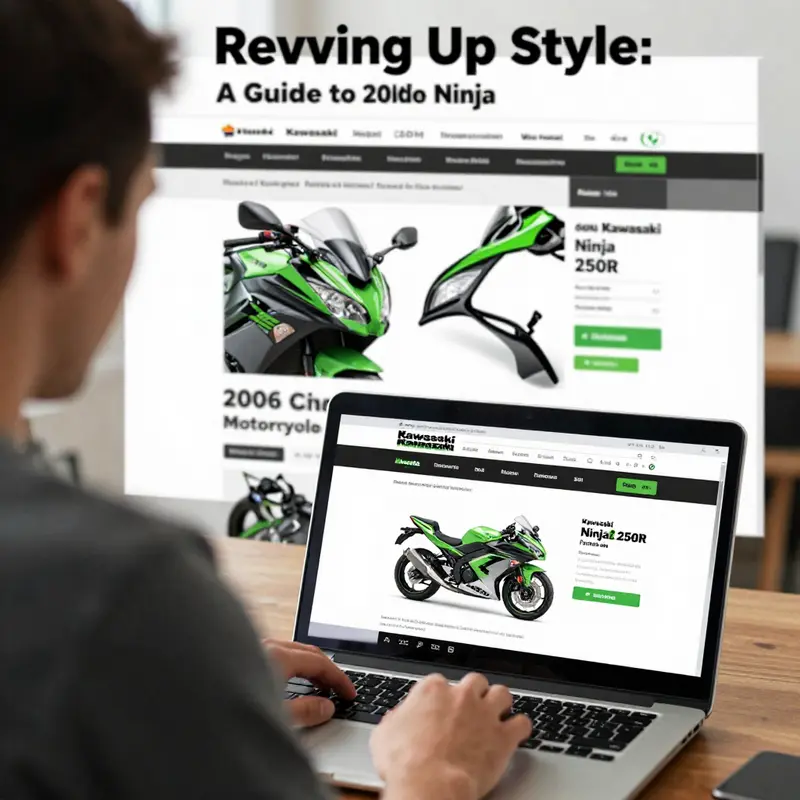 An array of fairings for the 2006 Kawasaki Ninja 250R representing both OEM and aftermarket styles.