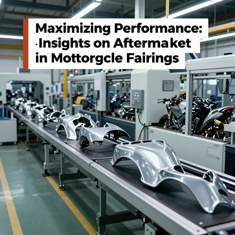 Mechanics verifying the compatibility of aftermarket motorcycle fairings with OEM specifications.