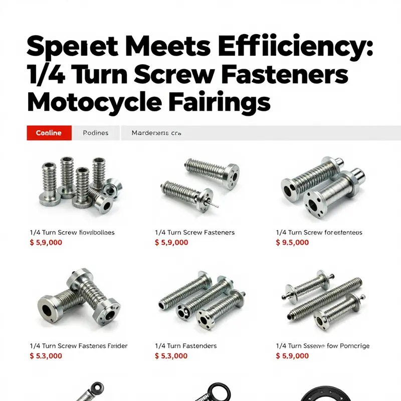 An array of 1/4 turn screw fasteners designed for efficient motorcycle fairing attachment.