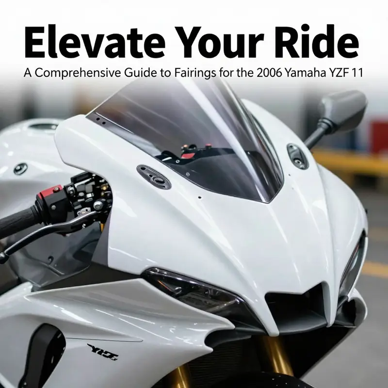 A collection of fairings showcasing color options for the 2006 Yamaha YZF-R1.