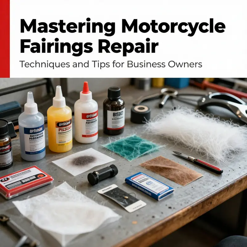 A mechanic demonstrating essential techniques for motorcycle fairings repair.