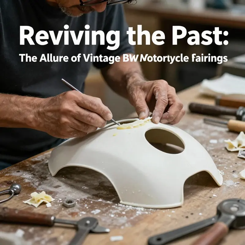 A selection of authentic vintage BMW motorcycle fairings showcasing design intricacies.
