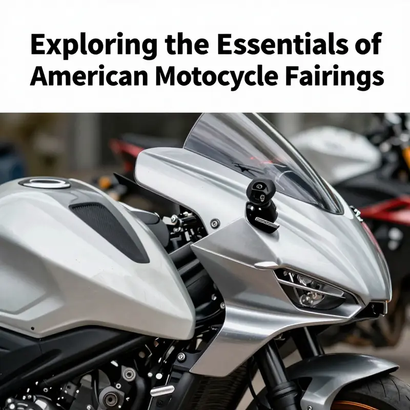 Different types of American motorcycle fairings displayed on various models.