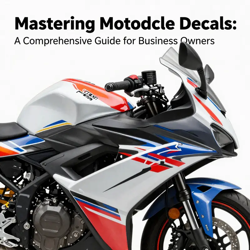 A vibrant motorcycle featuring custom decals skillfully applied to its fairings, showcasing the artistic and branding potential of decals.