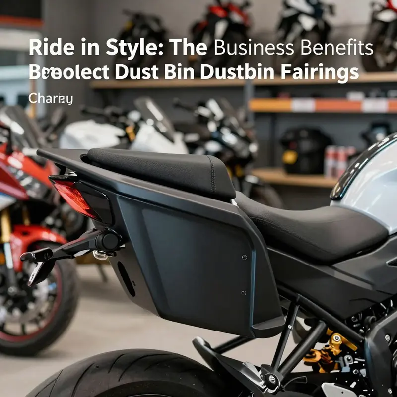 A modern motorcycle dustbin fairing emphasizing its aerodynamic design.