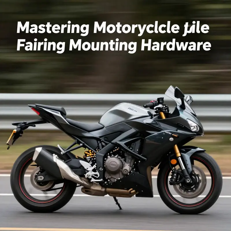 Various types and materials of motorcycle fairing mounting hardware laid out for display.