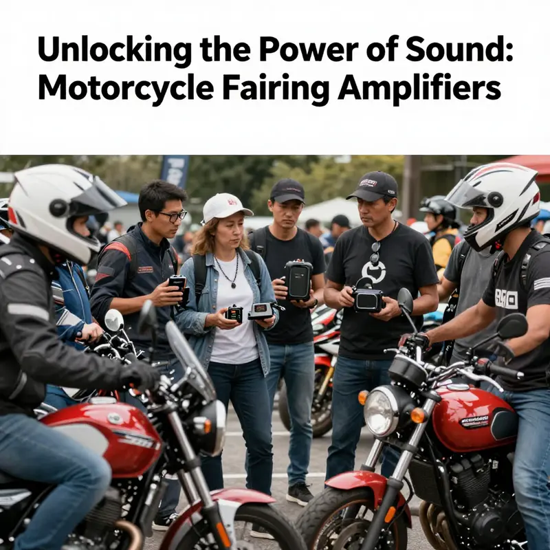Installation of a motorcycle fairing amplifier showcasing efficient design tailored for compact spaces.