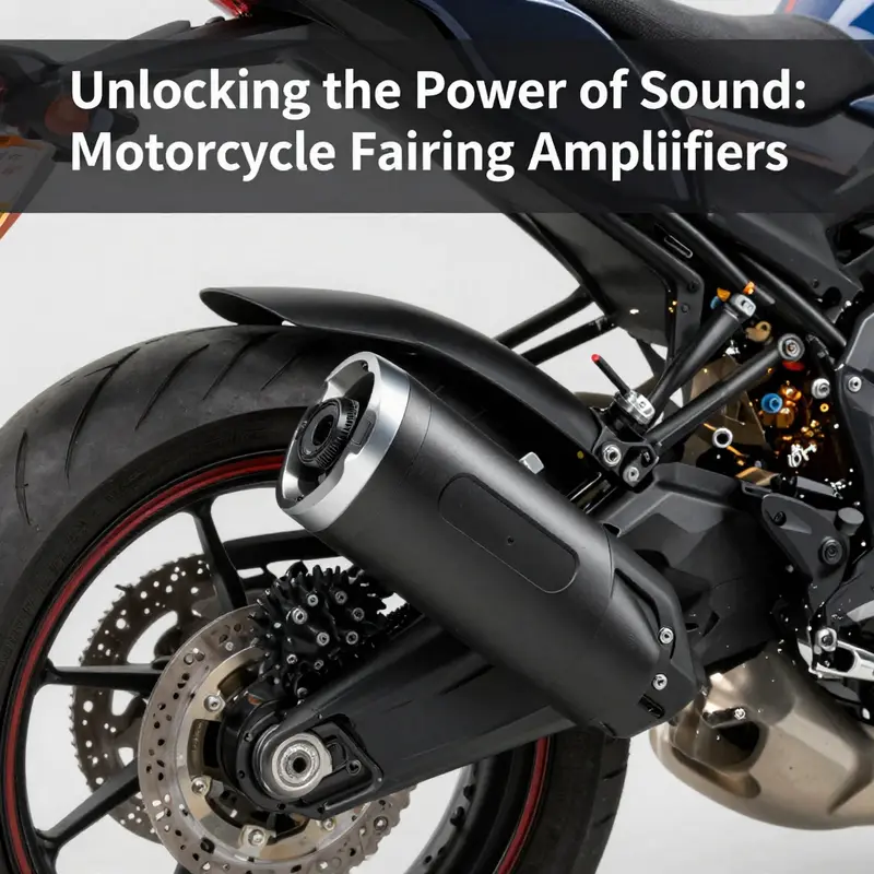 Installation of a motorcycle fairing amplifier showcasing efficient design tailored for compact spaces.