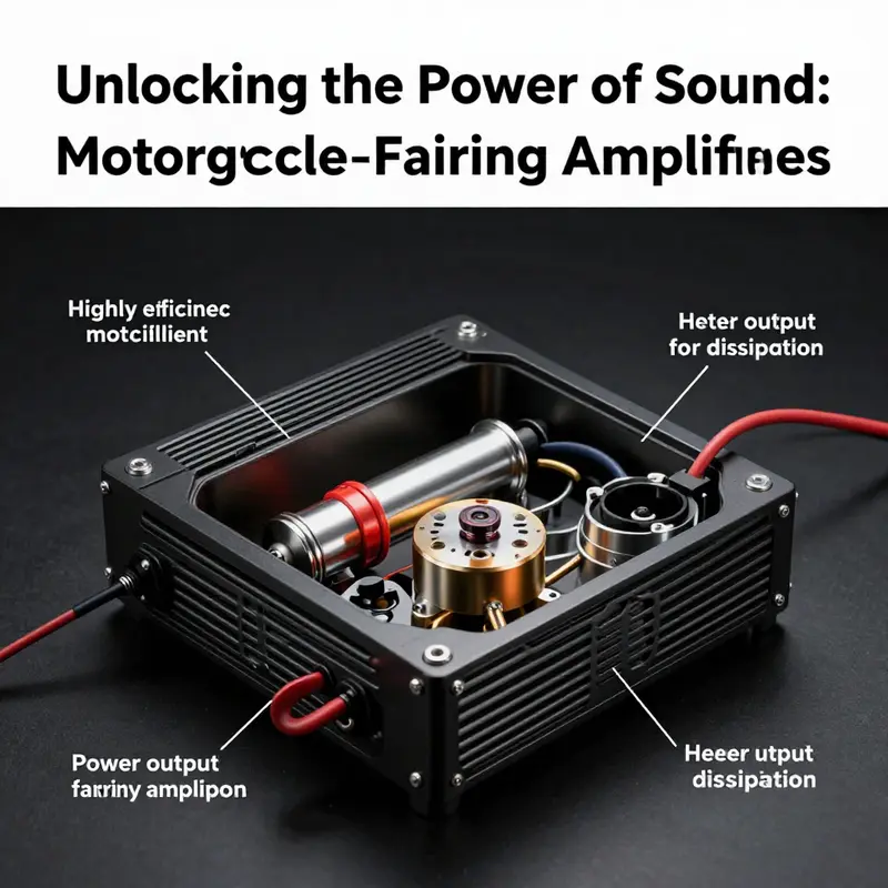 Installation of a motorcycle fairing amplifier showcasing efficient design tailored for compact spaces.