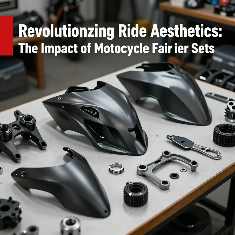 An array of motorcycle fairing components demonstrating the essential parts included in these comprehensive kits.
