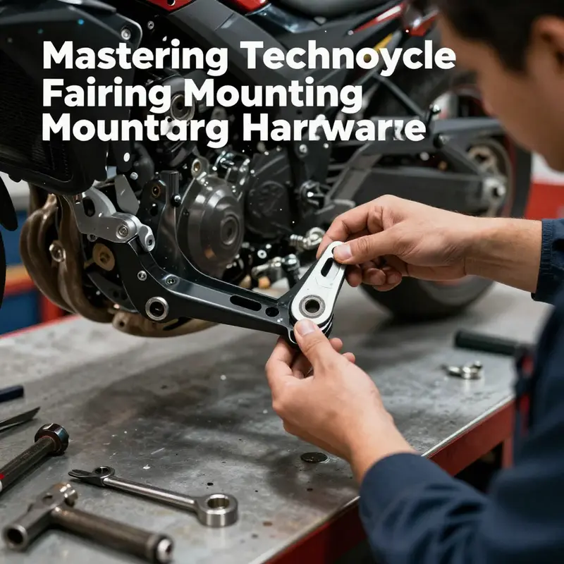 Various types and materials of motorcycle fairing mounting hardware laid out for display.