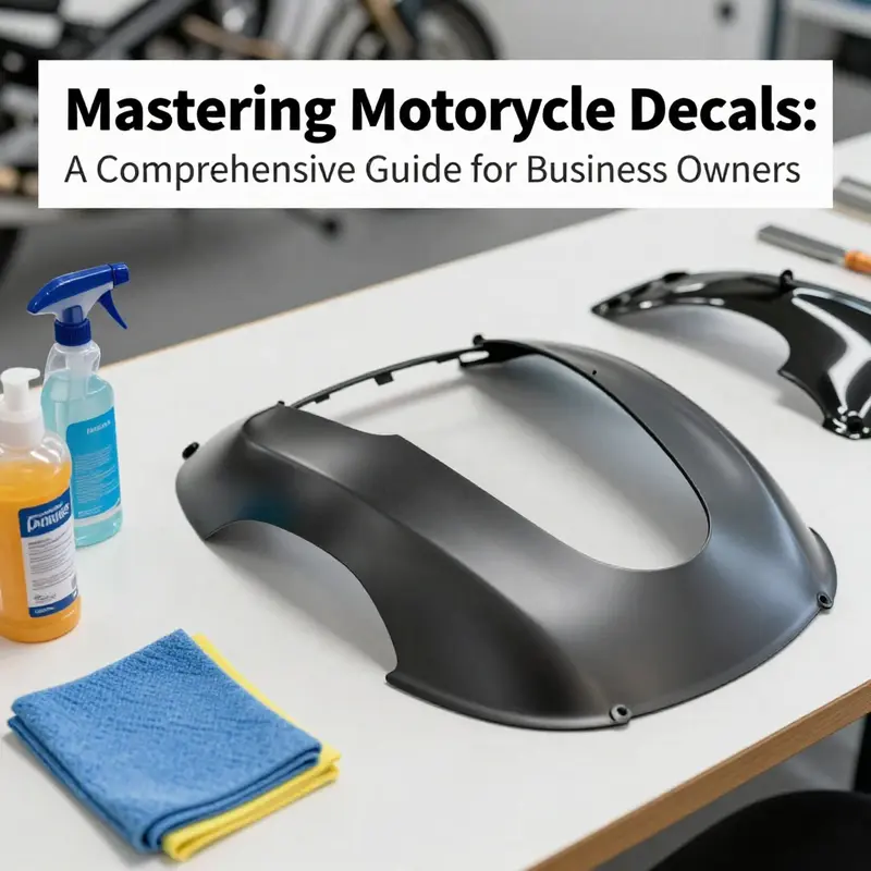 Essential tools and a clean workspace are key to preparing motorcycle fairings for decals.
