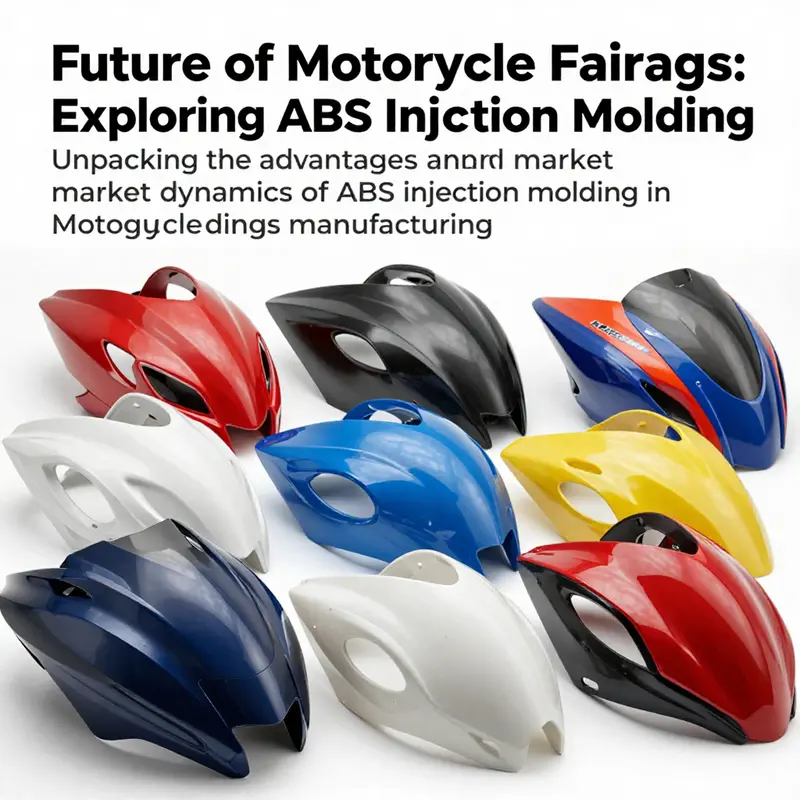 Various motorcycle fairings made from ABS material, illustrating the variety available in the market.