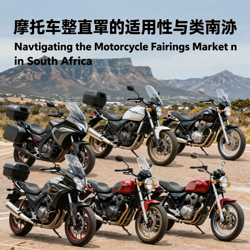 A motorcycle showroom in South Africa filled with various imported fairings, reflecting the market dynamics.