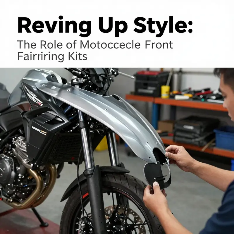 A motorcycle highlighting the aesthetic and aerodynamic benefits of a front fairing kit.