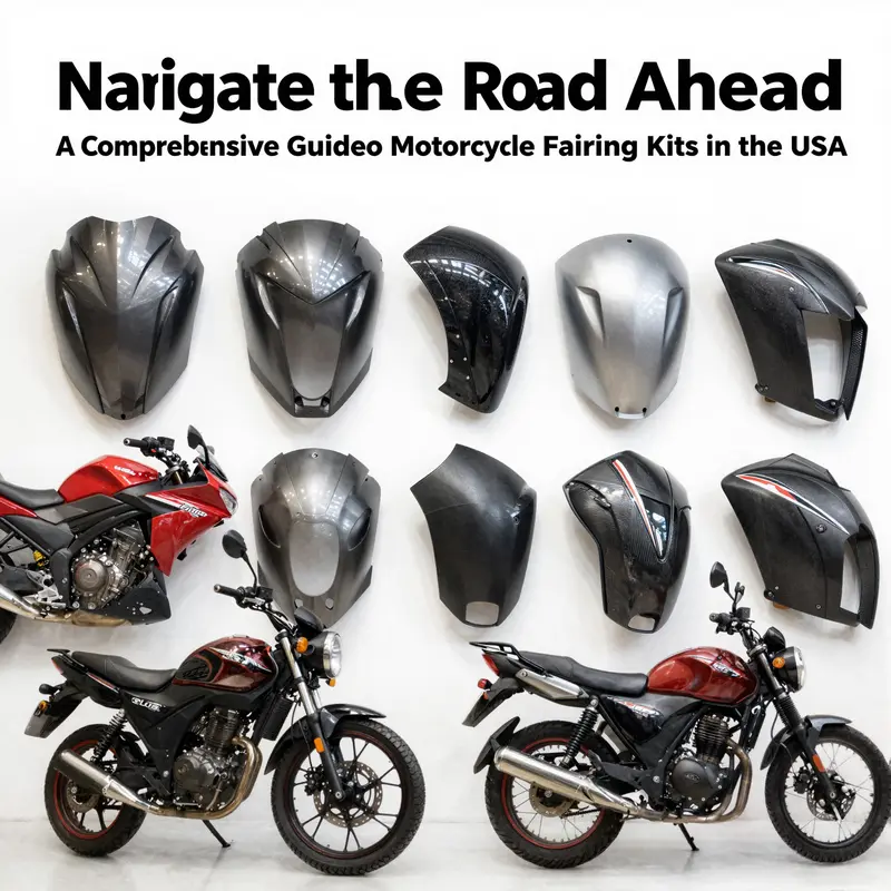 A variety of motorcycle fairing kits highlighting the diverse types available in the USA market.