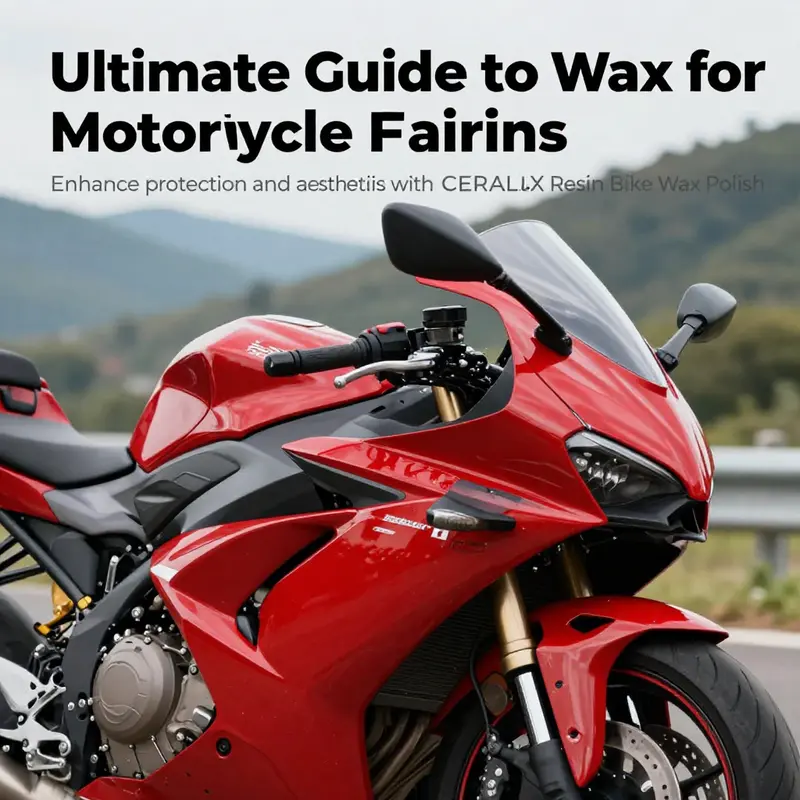 A shiny motorcycle in a scenic outdoors, showcasing well-maintained fairings.